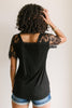 A Little Bit of Lace Top In Black