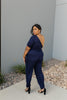 Arm And A Leg Jumpsuit In Navy