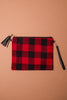Holiday Check Crossbody Clutch