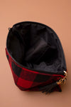 Holiday Check Crossbody Clutch