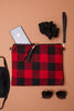Holiday Check Crossbody Clutch