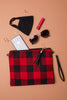 Holiday Check Crossbody Clutch