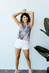 Caribbean Tie Dye Tank In Mauve