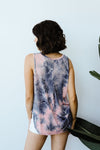 Caribbean Tie Dye Tank In Mauve