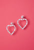 Love Me With Diamonds Heart Hoops