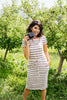 Striped Drawstring T-Shirt Dress