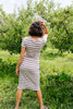 Striped Drawstring T-Shirt Dress