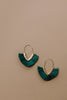 Tasseled V Earrings In FOREST GREEN
