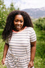 Striped Drawstring T-Shirt Dress