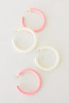 Bold Hoops in White