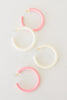 Bold Hoops in White