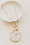 Marble And Chain Necklace