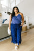 Charlize Surplice Tank In Blueberry