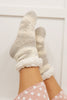 Fuzzy Holiday Socks In Gray