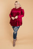 Crushing It Cold Shoulder Blouse In Ruby