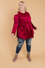 Crushing It Cold Shoulder Blouse In Ruby