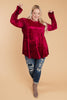 Crushing It Cold Shoulder Blouse In Ruby