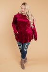 Crushing It Cold Shoulder Blouse In Ruby
