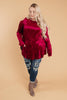 Crushing It Cold Shoulder Blouse In Ruby