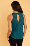 Knotted Hem Tank in Sea Green