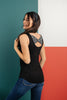 Back The Bow Up Black Tank