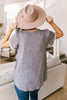 Laced Up & Sophisticated Blouse in Gray