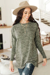 A Side of Sass Top in Olive
