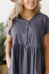 A Wish Your Heart Makes Dress in Charcoal