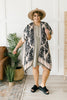 Black & Blush Print Kimono
