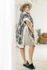 Black & Blush Print Kimono