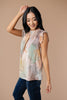 Abstract Floral Lineup Pastel Blouse