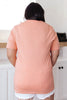 Abstract Graphic Tee in Peach