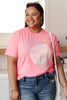 Abstract Graphic Tee in Pink
