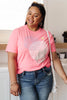 Abstract Graphic Tee in Pink