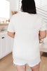 Abstract Graphic Tee in White