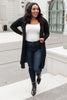 Alexis Lightweight Long Knit Cardigan in Black