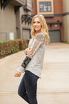 All About The Details Top in Gray