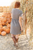 Angles And Stripes Dress in Gray