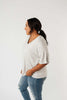 Top Stitch V-Neck In Heather Gray