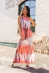 Bamboo Coral Halter Dress