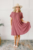 Best Of The Basic Tee Shirt Dress in Burgundy