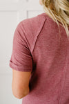 Best Of The Basic Tee Shirt Dress in Burgundy