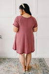 Best Of The Basic Tee Shirt Dress in Burgundy