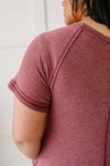 Best Of The Basic Tee Shirt Dress in Burgundy