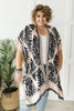 Black & Blush Print Kimono