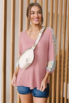 Blushing Blossom Top in Blush