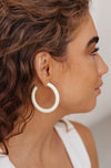Bold Hoops in White