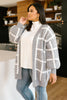 Bold Lines Cardigan in Heather Grey
