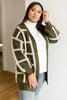 Bold Lines Cardigan in Olive