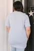 Born In The USA Graphic Tee In Baby Blue